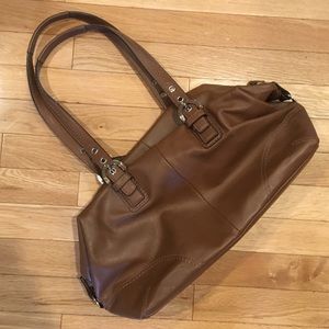 NWOT Authentic Coach adjustable size leather tote